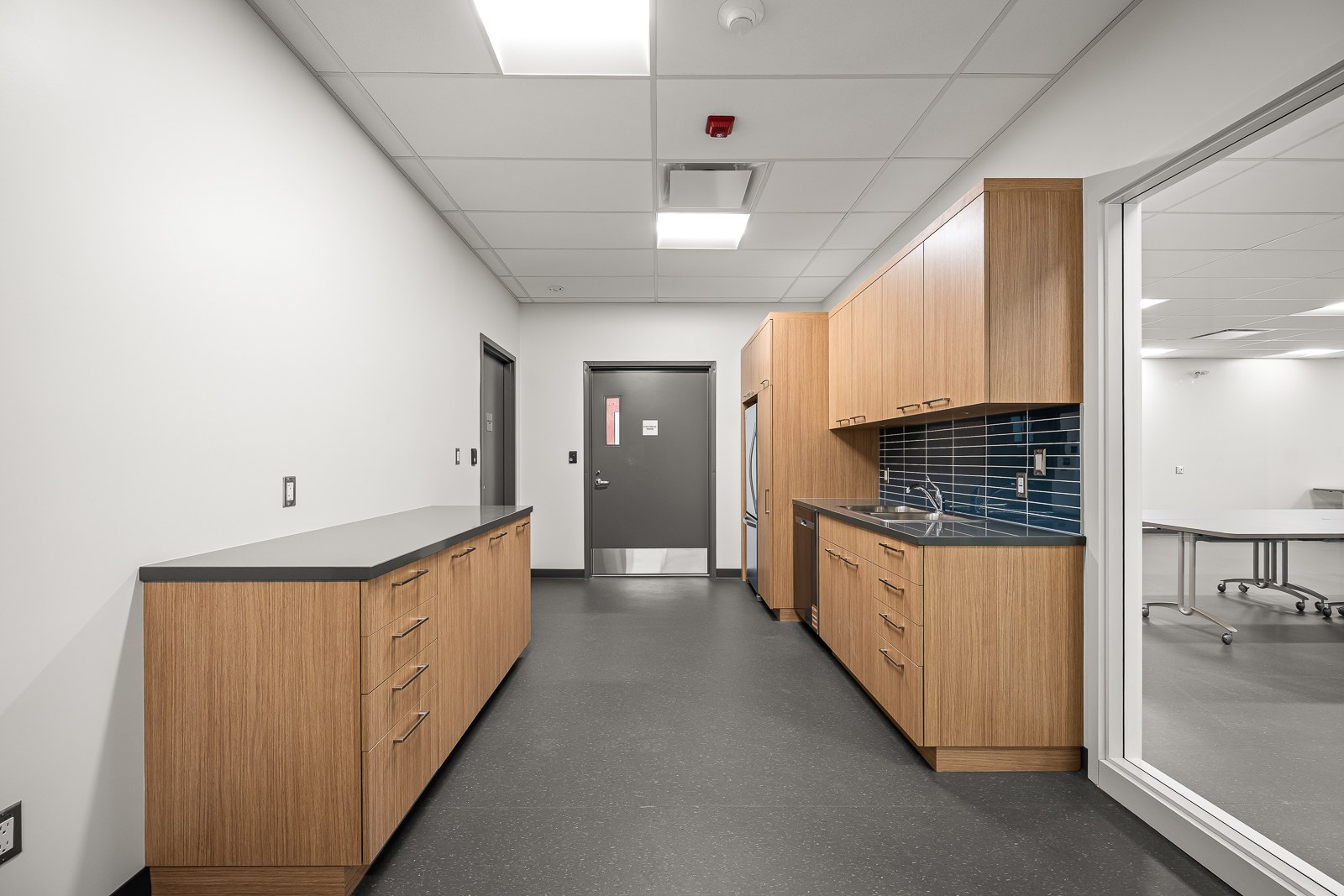 BC Hydro · Courtenay Office · Kitchenette and glazed partition
