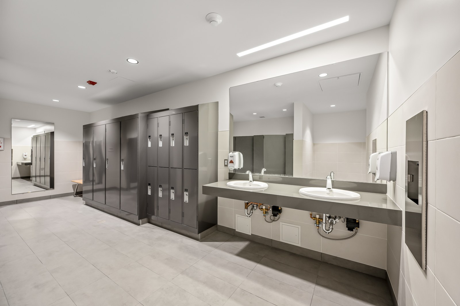 BC Hydro · Courtenay Office · Washroom walls and ceiling finishes