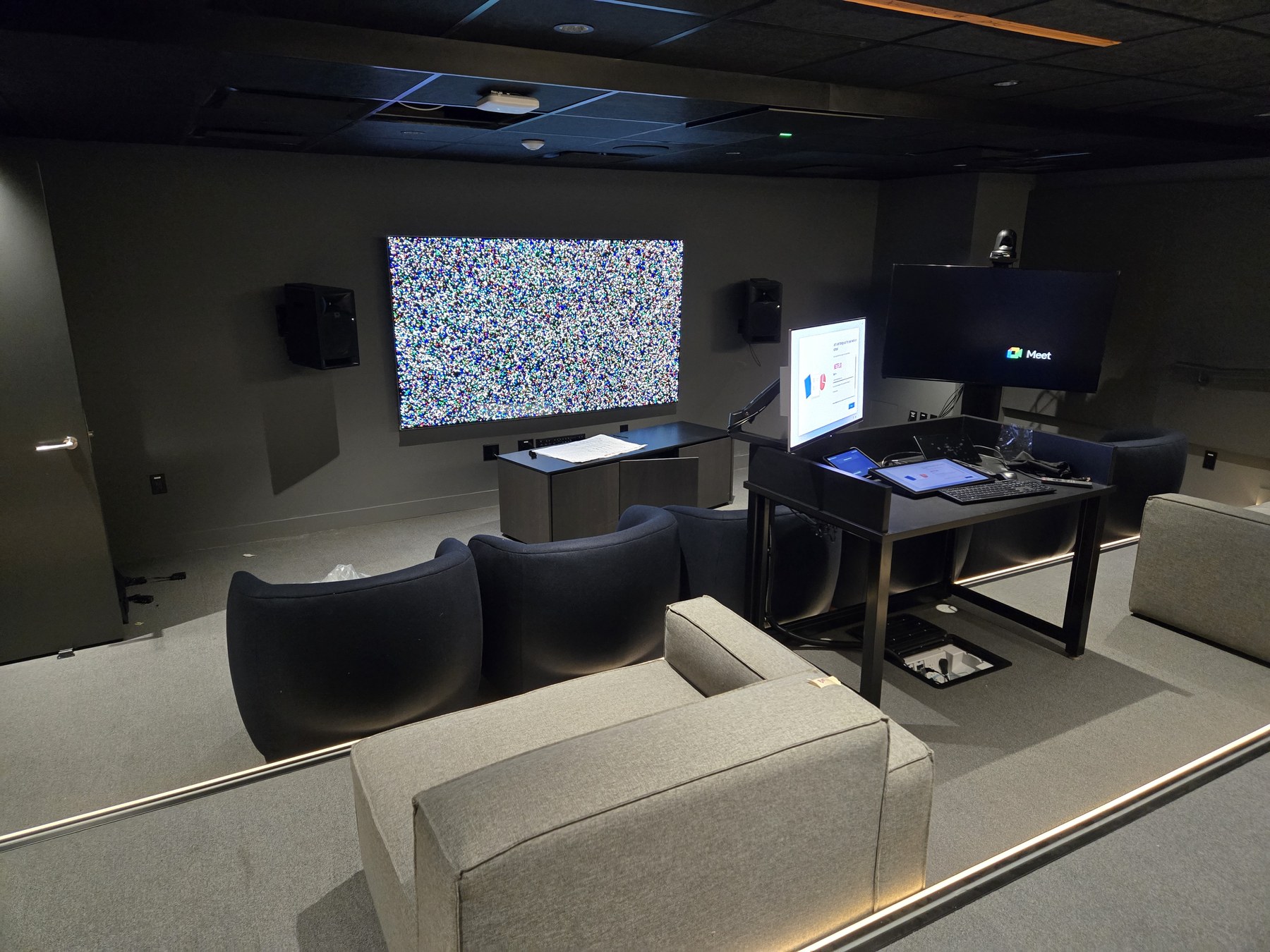 Netflix · Screening room wall and ceiling finishes