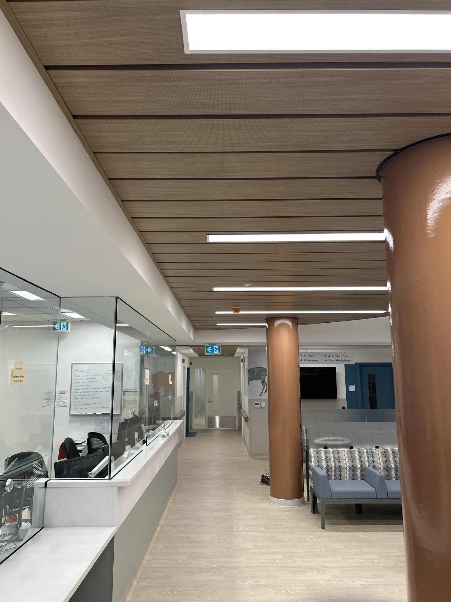 Finished reception and corridor at Vancouver DTES UPCC