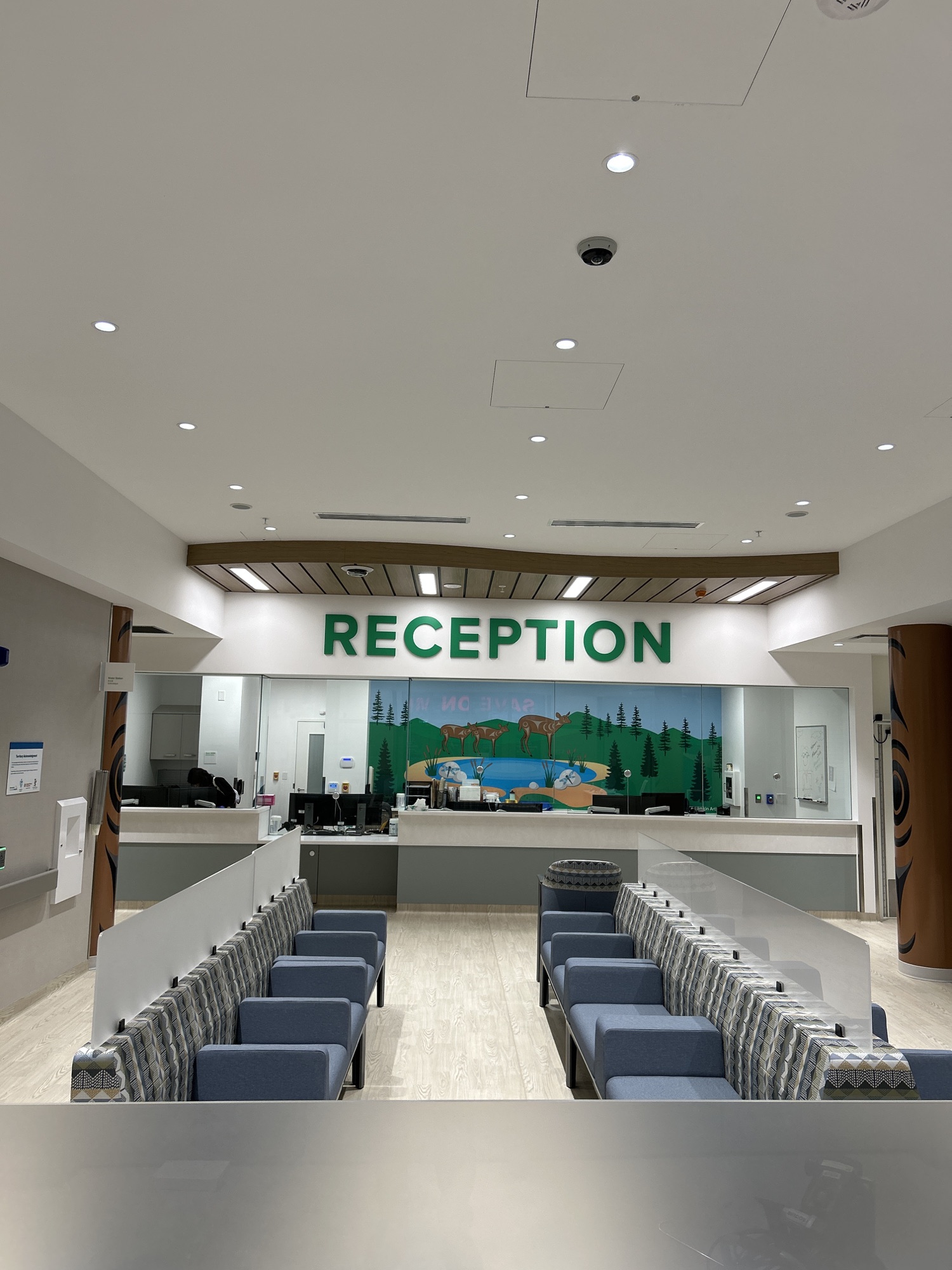 Finished reception and waiting area at Vancouver DTES UPCC